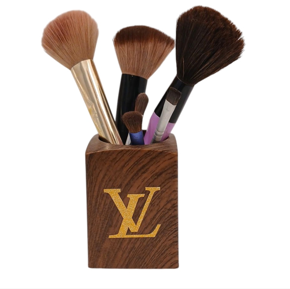 Makeup Brush Holder Artisan Gold LouisVuittonLettersBRAND NEW ITEM Pencil Holder